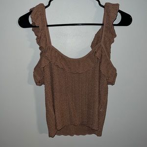 Zara ruffle knit top
